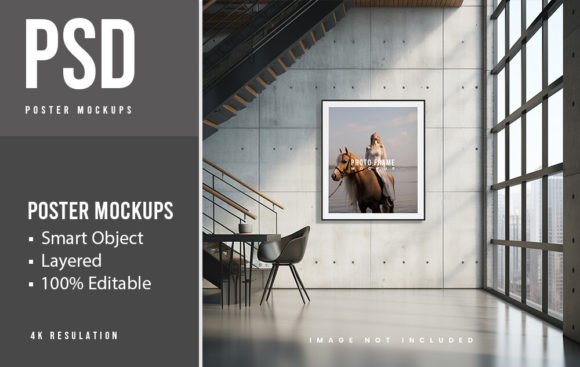 Download PSD Indoor Poster Mockup - Premium Bundle