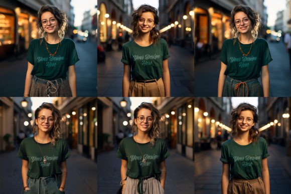 Download Young Girl Dark T Shirt PSD Mockup - Premium Resources
