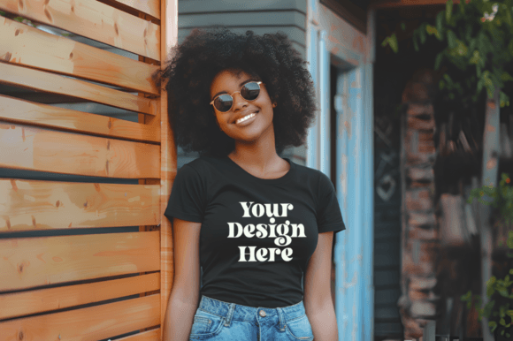 Download Black Gildan 5000 Women Tshirt Mockup Y - Premium Resources